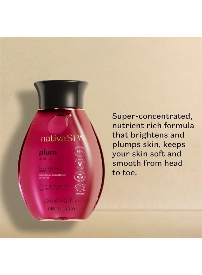 NATIVA SPA O BOTICÁRIO Nativa SPA by O Boticario Plum Body Oil, Enriched with Purified Quinoa Drops to Boost Hydration, 6.8 Ounce - Image 1