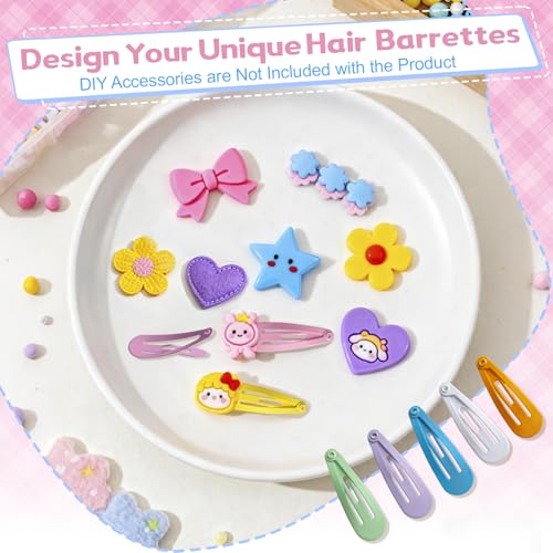 SLYFTE Upgrade Snap Mini Hair Clips - 100PCS Kids Metal Non Slip Hair Bow Clips for Girls Toddlers Hair Accessories(1.2 Inch 20 Colors) - Image 4