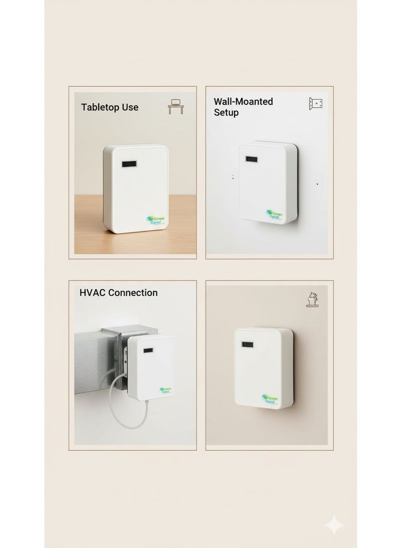 Green Signal Smart Scent Diffuser with Harmony 170 ml Aroma Oil – 300–500m³ Coverage – Adjustable Scent Intensity – Wall/Table/HVAC Installation – Home & Office Scent Bundle - Image 4
