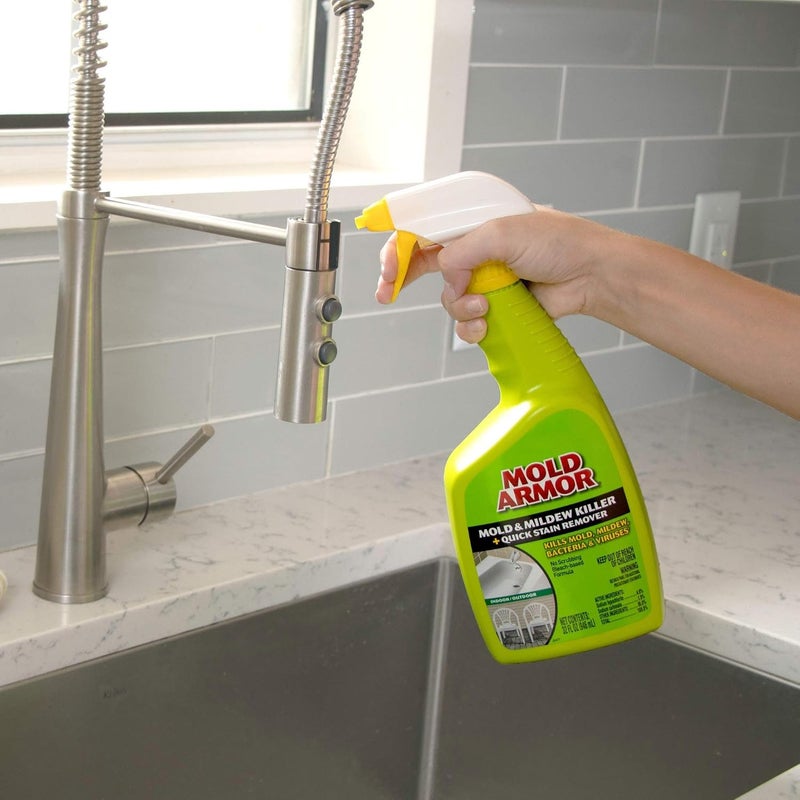 Home Armor Mold Armor Mold & Mildew Killer Plus Quick Stain Remover, Bleach-Based Indoor and Outdoor Cleaner Spray, 32 fl oz / 946 ml, No Scrubbing Formula for Hard Surfaces - Image 5