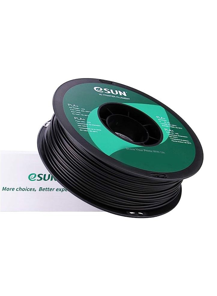 eSUN خيوط طابعة ثلاثية الأبعاد Esun Pla+ 2.85 مم سوداء مقاومة للتشقق ذات لمسة نهائية ناعمة، بكرة 1 كجم - Image 4