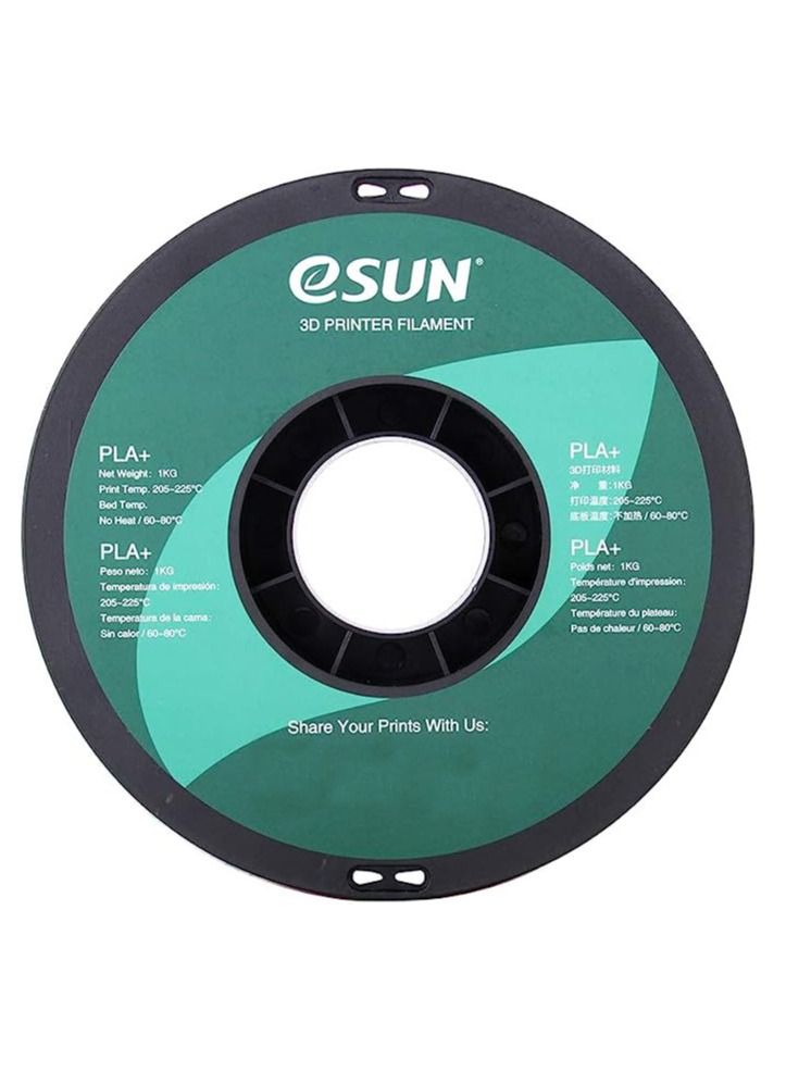 eSUN خيوط طابعة ثلاثية الأبعاد Esun Pla+ 2.85 مم سوداء مقاومة للتشقق ذات لمسة نهائية ناعمة، بكرة 1 كجم - Image 2