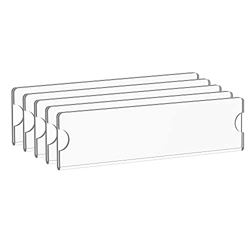 Richboom Acrylic Wall Name Plate Holder, 2x8 Inch, 5 Pack Clear Acrylic Sign Holder Frame with Adhesive Tapes, Door Plates for Home, Office, Classroom - Image 1
