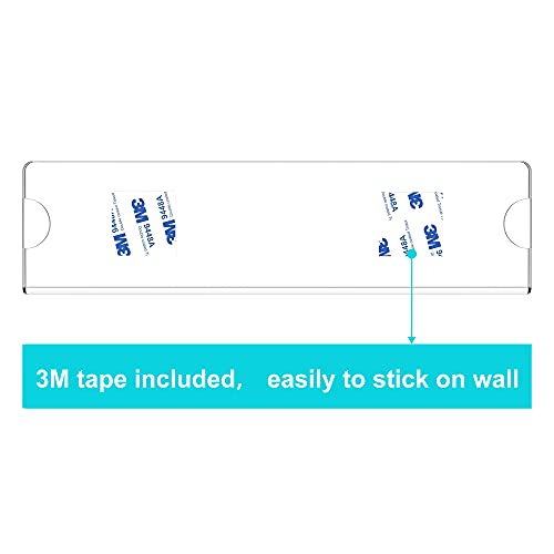 Richboom Acrylic Wall Name Plate Holder, 2x8 Inch, 5 Pack Clear Acrylic Sign Holder Frame with Adhesive Tapes, Door Plates for Home, Office, Classroom - Image 3