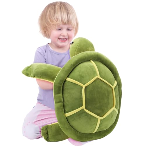 Liliful Giant Sea Turtle Stuffed Animals Soft Large Green Plush Sea Turtle Pillow for Kids Girls Boys Gifts for Mothers Day Birthday22 Inches - Image 1