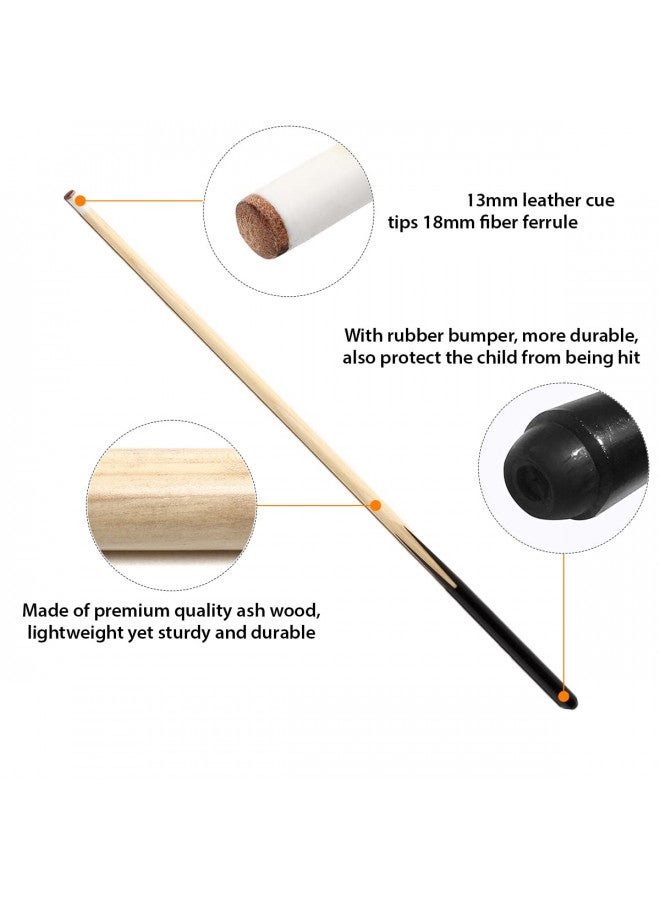 Genubi Industry Genubi Industry Pool Cue Stick/Billiards Cue Stick, Pool Stick 58" Set of 4, Hardwood Pool Sticks Pool Cues, 2-Piece Wooden Pool Cue Stick for Adults House Bar  - Image 3
