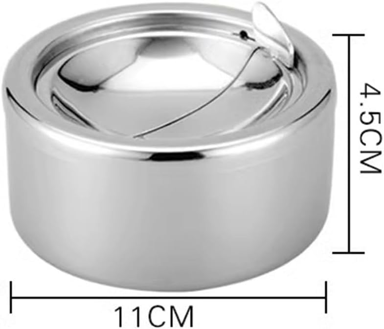 Ashtray Ceramic Fluted Classic Metal With Lid For Cigarettes - Windproof Outdoor Patio Outdoor Indoor - Image 2