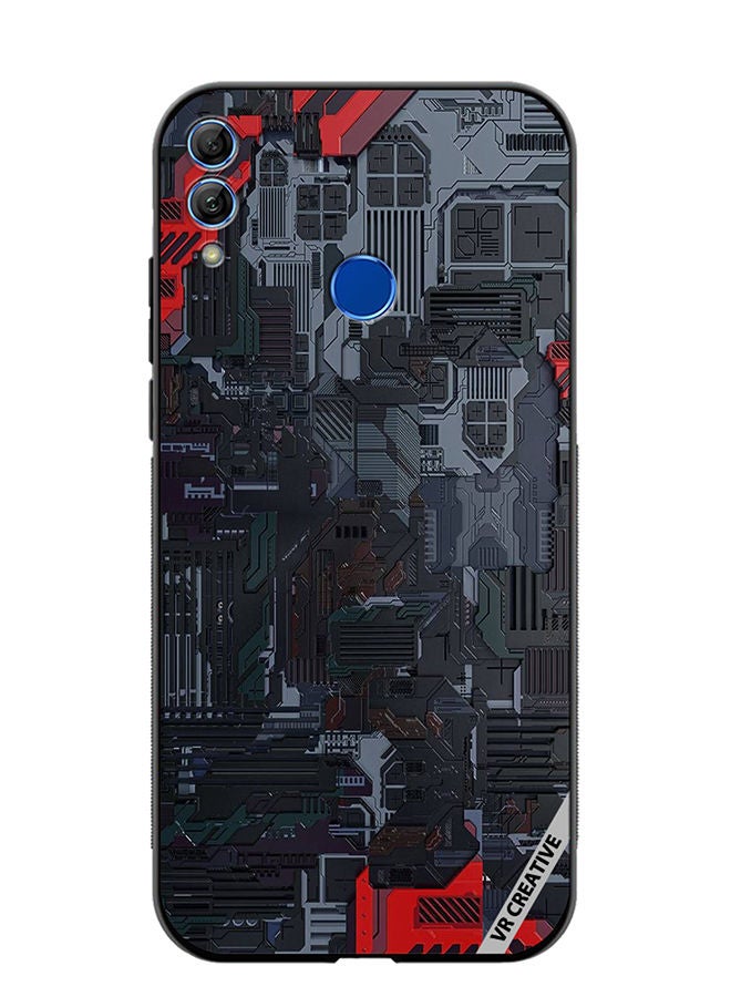 VR CREATIVE Protective Case Cover For Honor 10 Lite Tech Design Multicolour