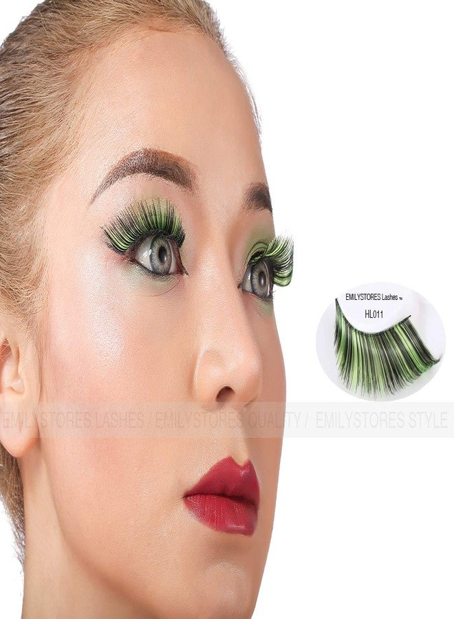 EMILYSTORES Green Fortune Teller Costume Halloween Eye Lashes For Party Looking1 Pairs - Image 2