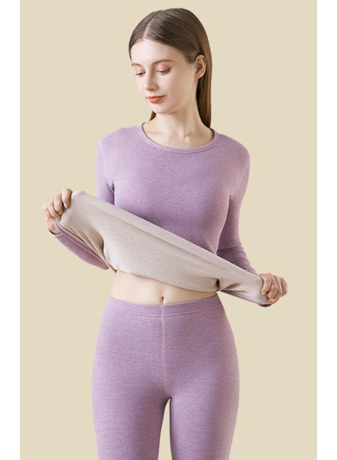 NIBEMINENT Women's Thermal Underwear Set Thermal Clothing First Base Layer Long Johns Fleece Lined Undershirt for Winter Cold Weather - Image 1