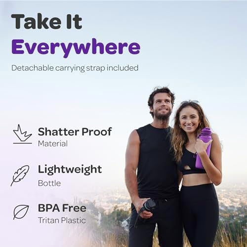 Hydracy Water Bottle with Time Marker - Large 32 oz BPA Free Tritan Plastic Bottle with No Sweat Sleeve, Leakproof, Ideal for Gym, Sports & Outdoors - Image 3