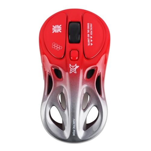 Arctic Fox Alien-X Gaming Wireless Mouse, Tri-Mode (2.4G/Bluetooth/Wired), 4800 DPI, 1000Hz Ergonomic Hollow RGB Rechargeable Type-C for Mac/Laptop/iPad/Office (Red) - Image 1
