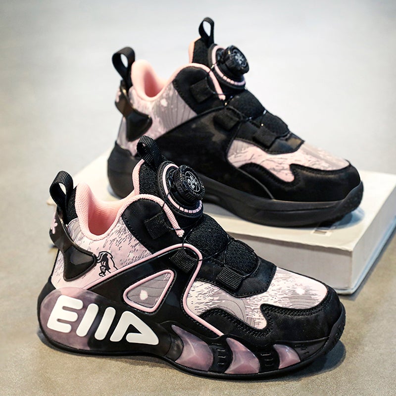 Domestic Co-Branded Girls' Shoes Spring Girls' Big Children'S Basketball Shoes Running Sneakers - Image 1