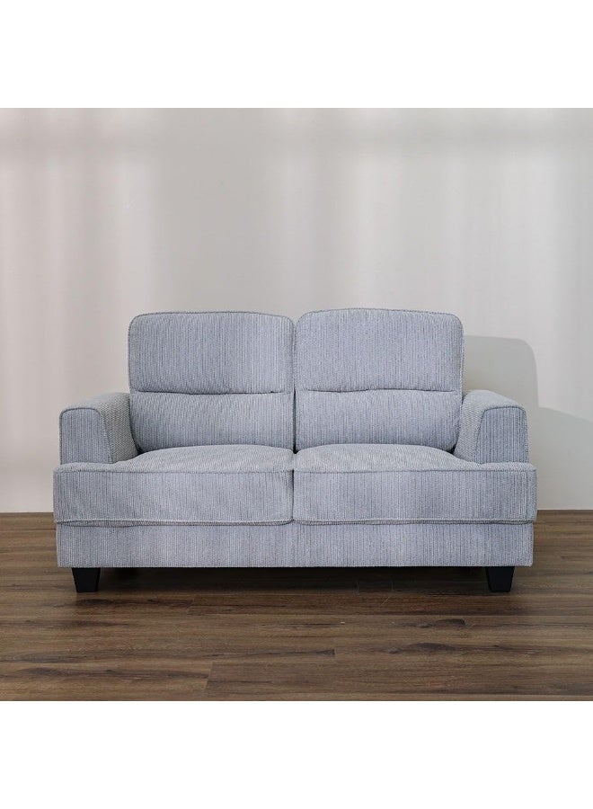 Comfynest Comfynest Winterfell 2-Seater Fabric Sofa With 2-Year Warranty 166X88X97Cm Grey - Image 3