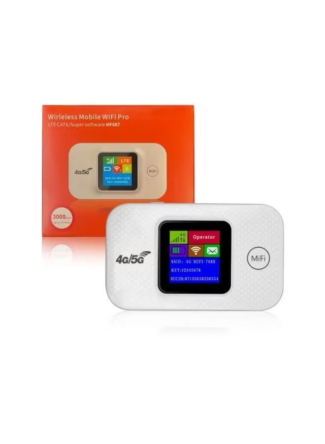 ELTRAZONE 4G/5G LTE Mobile WiFi Router MF687 – Portable Wireless Hotspot with 3000mAh Battery, Type-C Fast Charging, LCD Display, SIM Card Support, Pocket Travel WiFi Router for Home, Office & Outdoor Use - Image 2