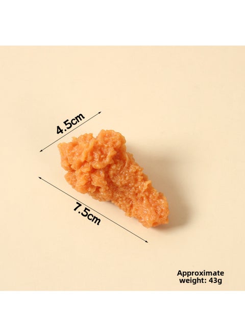 Simulation Food Chicken Leg Chicken Wings Model KFC Food Play Fried Chicken Leg Fried Chicken Wings Window Display Props Keychain-Color:Light-colored Fried Chicken Legs (no Buckle)