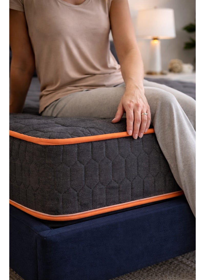 ريكسال هوم مرتبة Euro Quattro بارتفاع 20 سم بنظام الزنبركات الجيبية المنفصلة مع فوم ميموري مبرد بالجل، درجة صلابة متوسطة لراحة متوازنة وتخفيف الضغط – مقاس مفرد 90 × 190 سم - Image 3