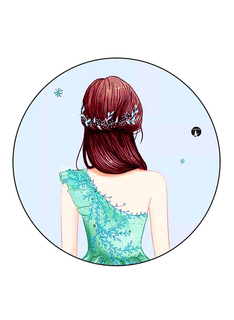 A Girl Printed Mouse Pad Multicolour