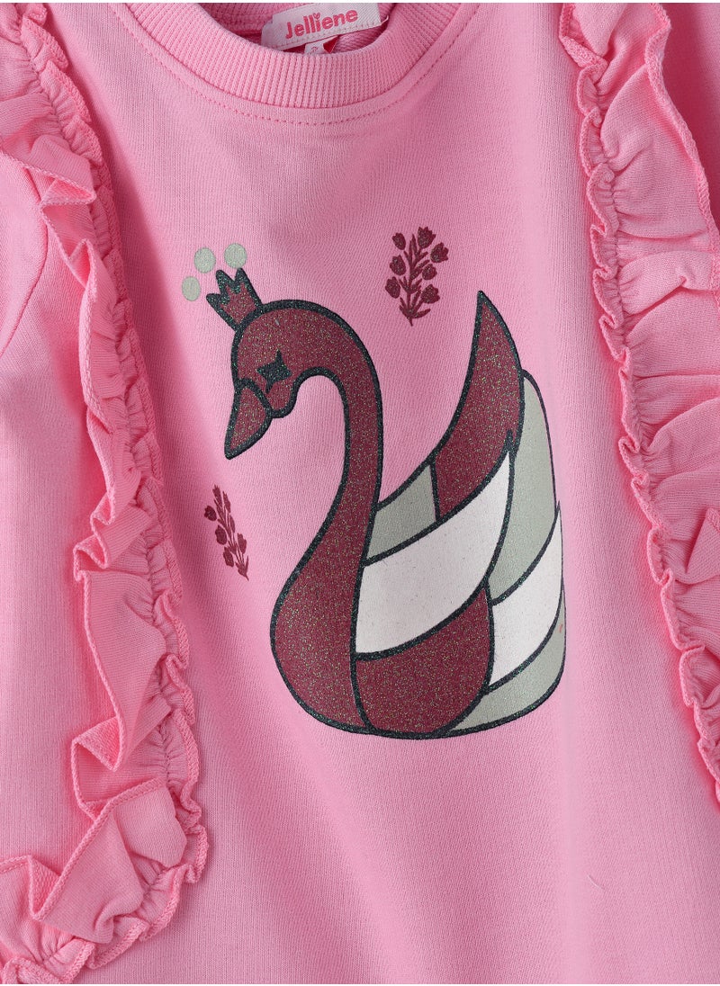 Jelliene Cozy Comfort for Your Little Adventurer: Girls' Cotton Sweat Top  - Image 3