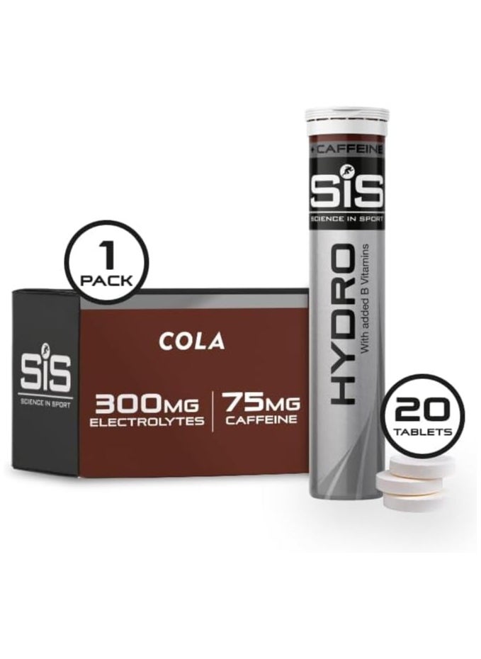 SIS - Hydro Electrolyte Tablets - With Added 75mg Caffeine, Sugar Free Hydration Tablets, Essential Electrolytes to Reduce Fatigue & Aid Rehydration, Cola Flavour, 60 Servings, 3 Pack - Image 1