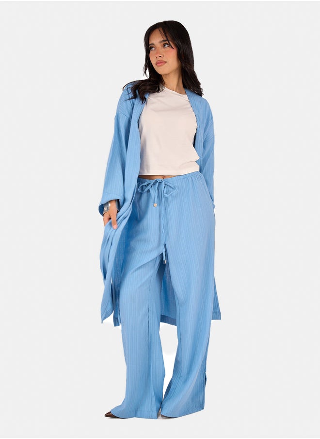 Clue Textured Pattern Midi Kimono  - Image 5