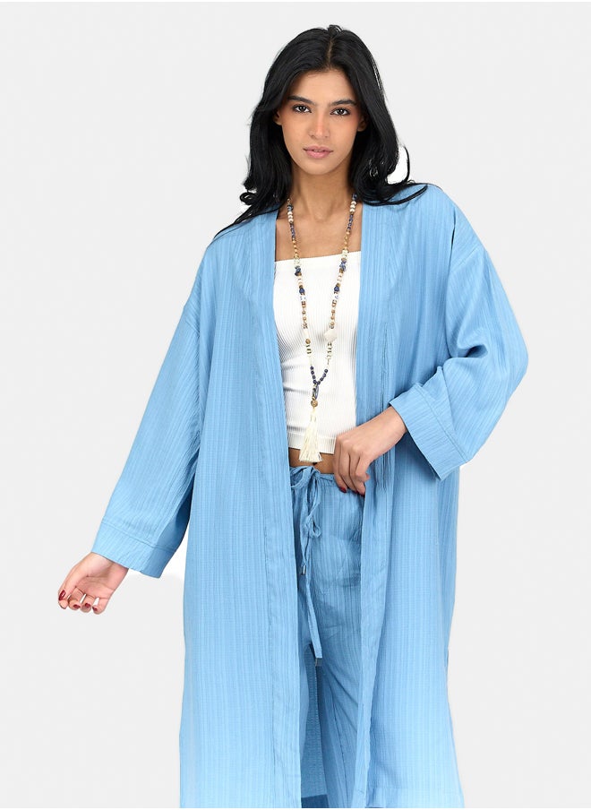 Clue Textured Pattern Midi Kimono  - Image 4