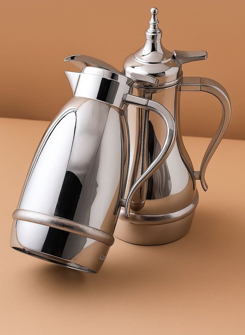 Alsaif ZAHWA Thermos Set from Saif for Tea and Coffee with an Elegant and New Design 1L / 0.7L