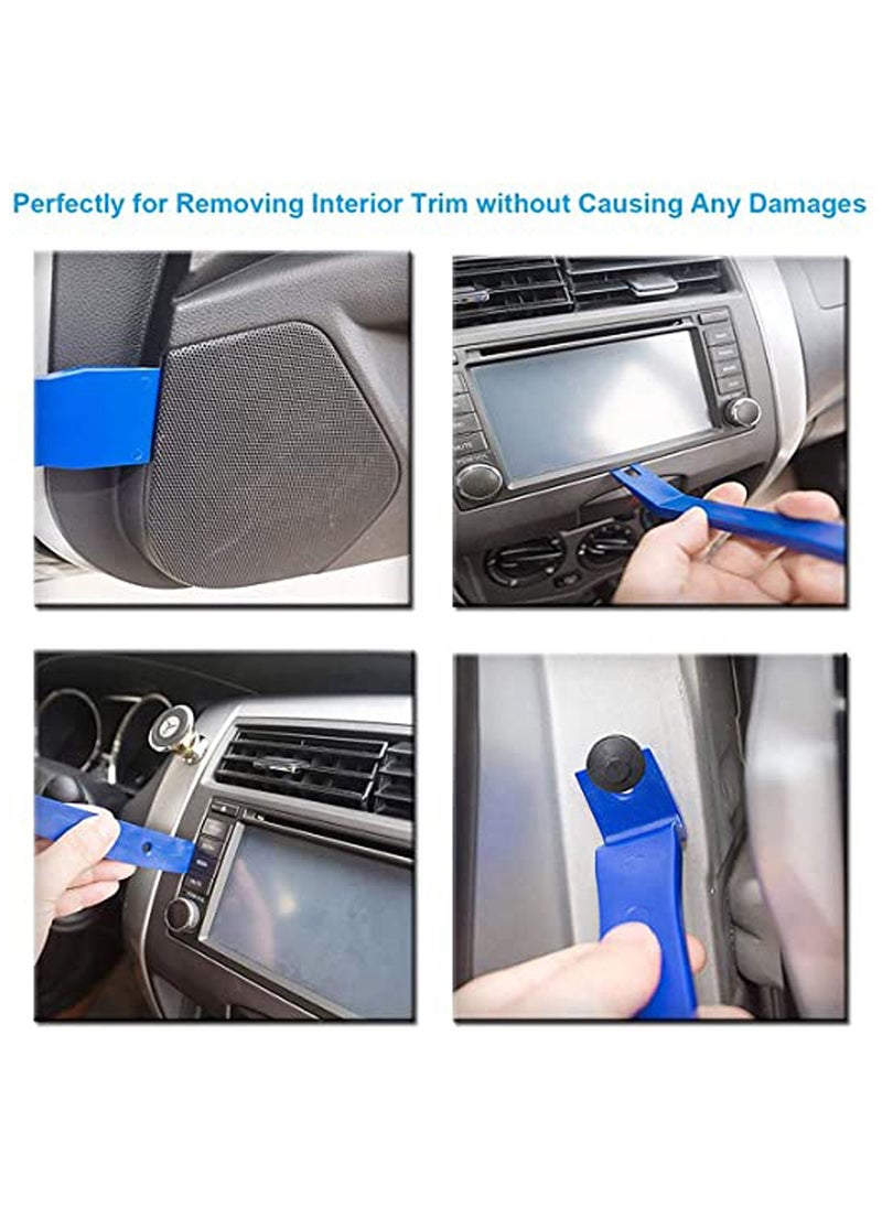 KASTWAVE Trim Removal Tool, Auto Panel Removal Tool Car Interior Trim Kit Fastener Rivet Remover Plastic Pry Tool for Automotive Radio Stereo Dash, car Upholstery Toolkit  - Image 3