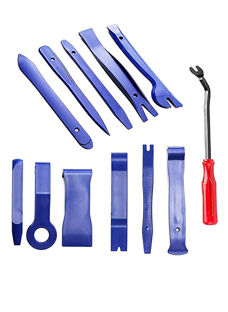 KASTWAVE Trim Removal Tool, Auto Panel Removal Tool Car Interior Trim Kit Fastener Rivet Remover Plastic Pry Tool for Automotive Radio Stereo Dash, car Upholstery Toolkit  - Image 1