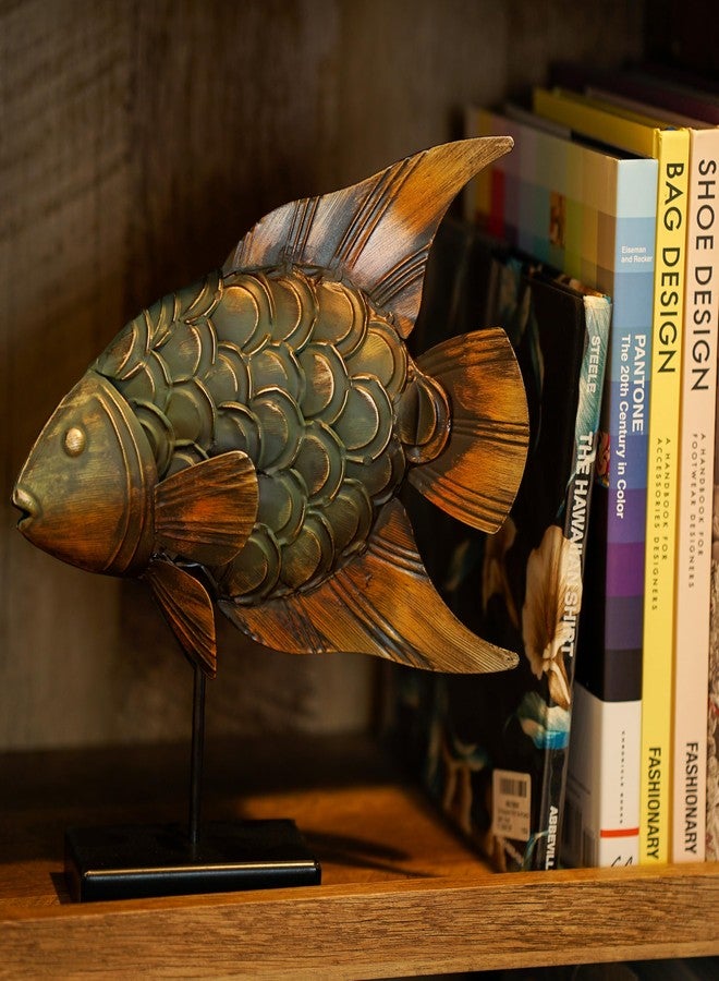 Made Easy Kit Fish Metal Art Freestanding - Home & Kitchen Décor Sculpture Statue Antique Colorful Craft - Sea Ocean Beach Coral Costal Pond Marine Nautical River Water Inspired Statue Designs (Fish) - Image 5