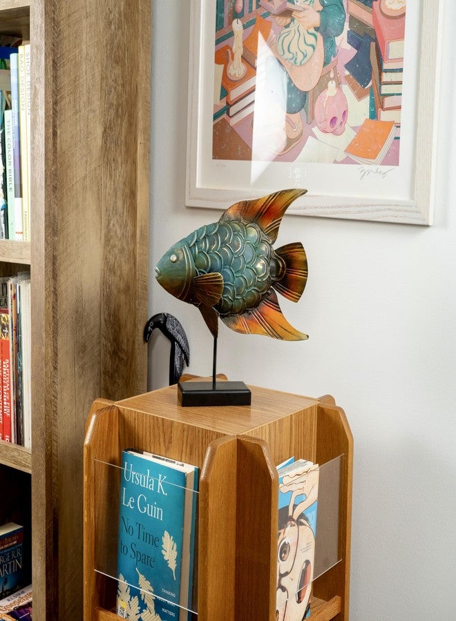 Made Easy Kit Fish Metal Art Freestanding - Home & Kitchen Décor Sculpture Statue Antique Colorful Craft - Sea Ocean Beach Coral Costal Pond Marine Nautical River Water Inspired Statue Designs (Fish) - Image 2