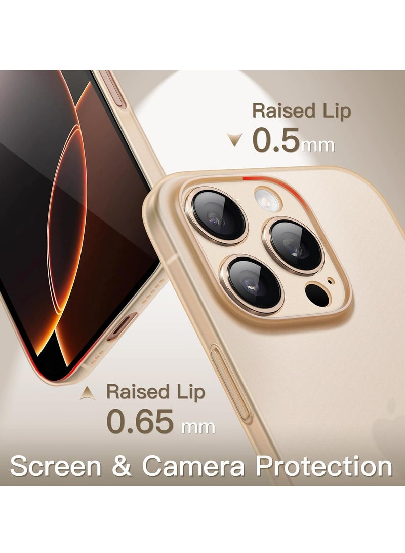 ELTRAZONE Ultra-Slim 0.35mm iPhone 16 Pro Case (6.3 Inch) – Lightweight Matte, Full Camera Protection, Minimalist Hard Cover (Desert Titanium) - Image 4