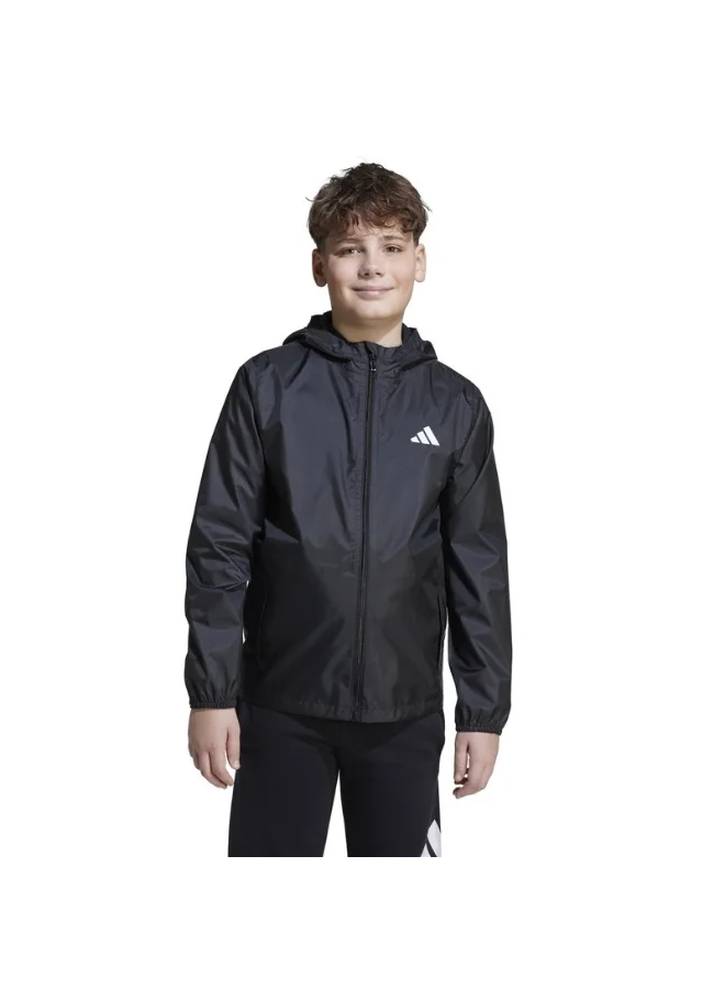 adidas Adidas J Rain Jkt Black Windbreaker Jackets For Kids