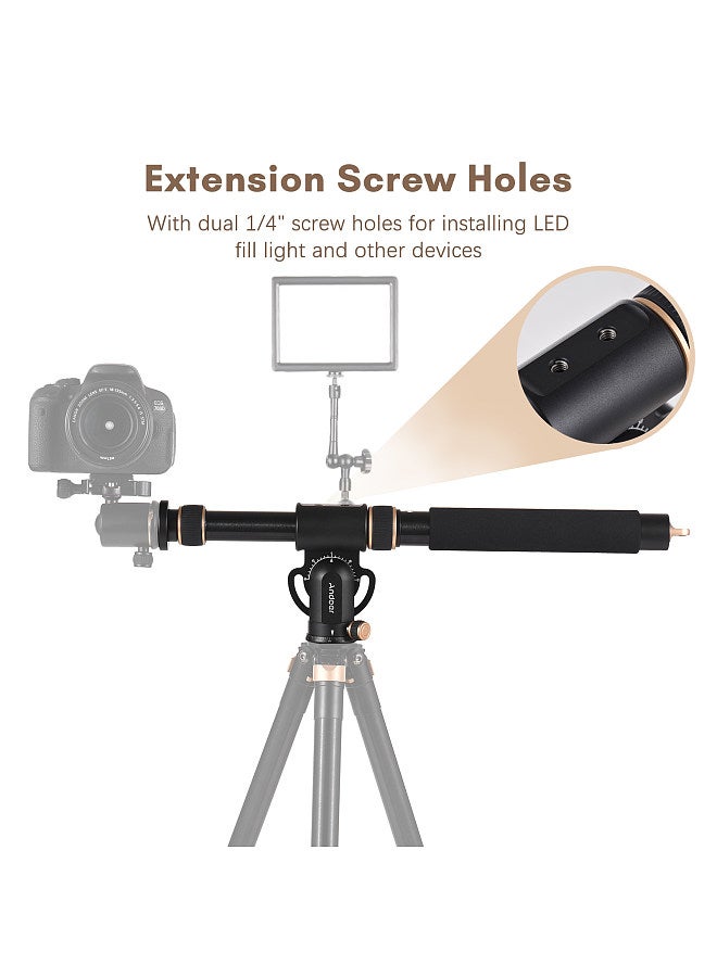 ANDOER Universal Tripod Extension Arm Aluminum Alloy Detachable Extender Horizontal Centre Column for Tripod 48-106cm Retractable Tripod Boom Arm with 360° Rotatable Base 5kg Load Capacity  - Image 4