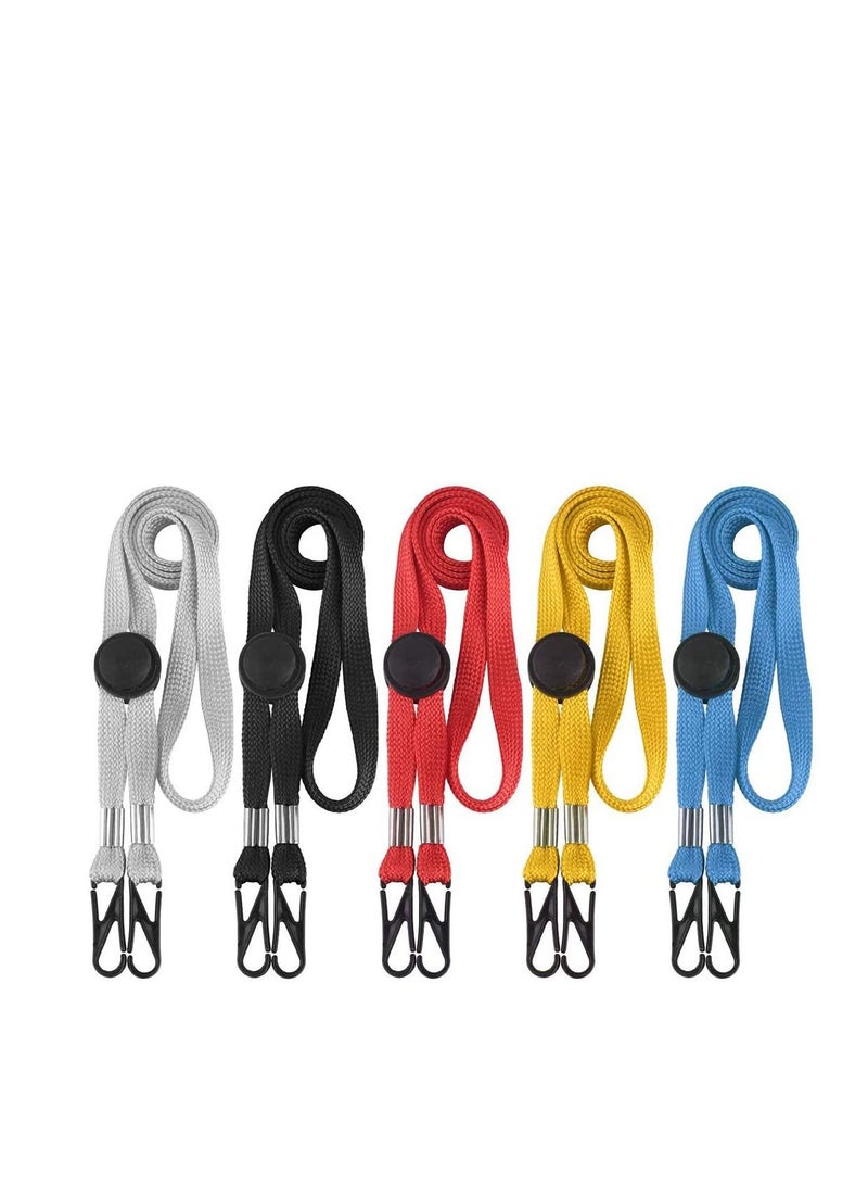 SYOSI Children lanyard Lanyard for Kids Adults Adjustable Length Face Lanyard with Clips at Both Ends Neck Brace and Ear Protection Children Lanyard for Suitable School Outdoor Sports - Image 1