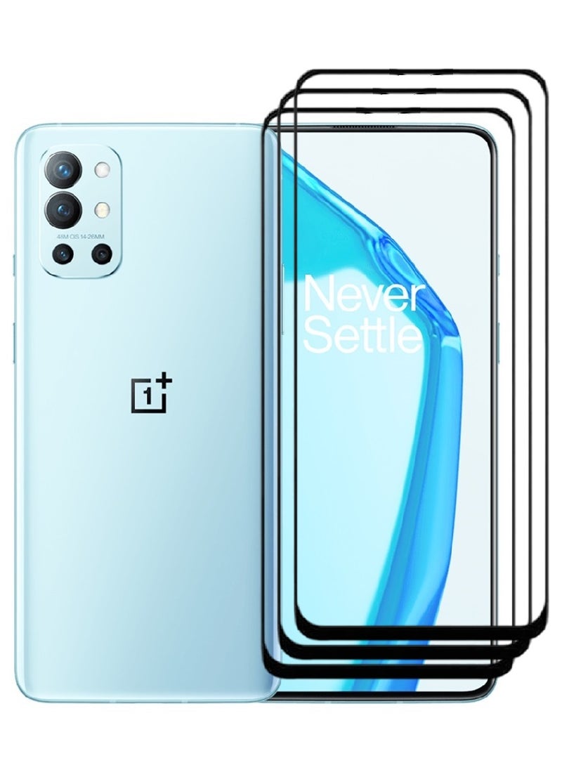 AINA 3 Pieces Tempered Glass Screen Protector 5D Designed For OnePlus 9R Full Glue Edge to Edge Full Screen Coverage And Bubble Free - Image 1