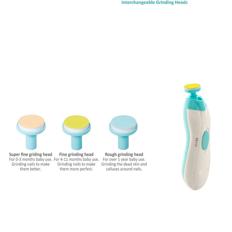 Jaybva وسادات استبدال لقص الأظافر الكهربائية للأطفال - Jaybva 6 قطع رؤوس طحن بديلة قرص تلميع لمجموعة مقصات الأظافر القياسية باللون الأزرق والوردي والأصفر - Image 2