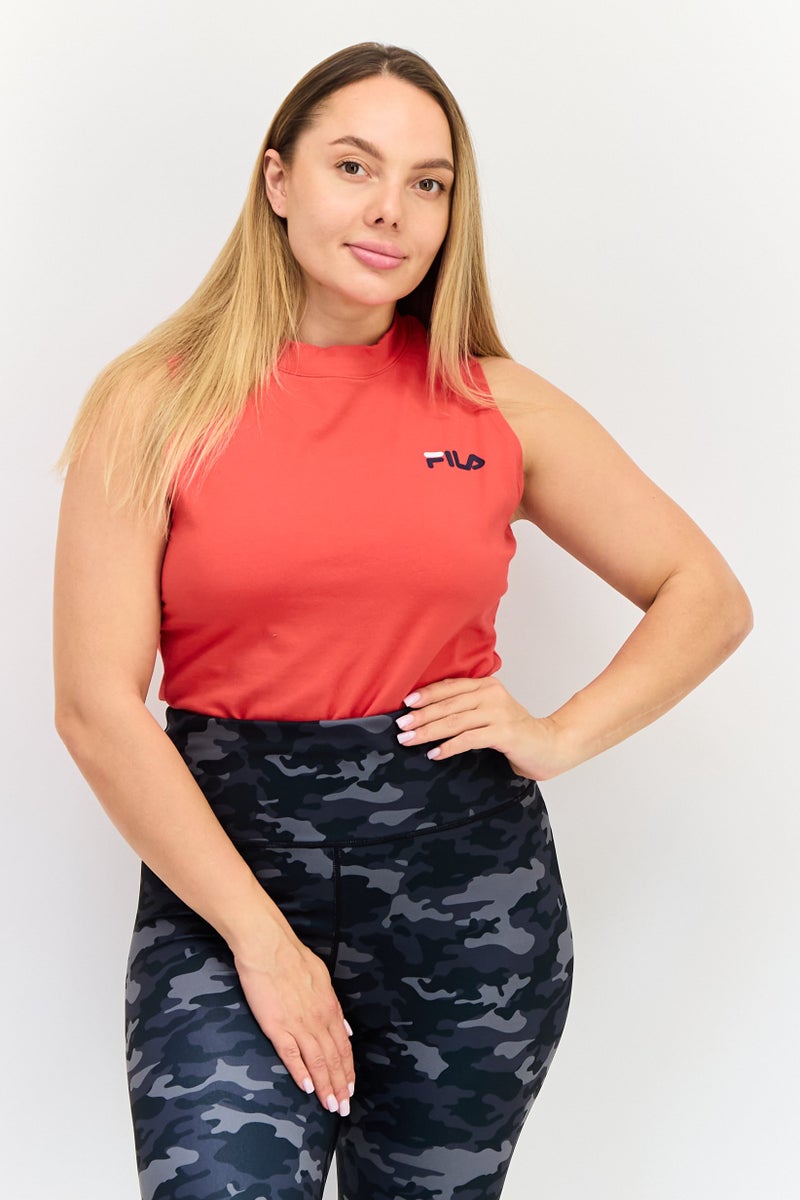 FILA Women Sportswear Fit Sleeveless Outdoor Bodysuit, Red - Image 1
