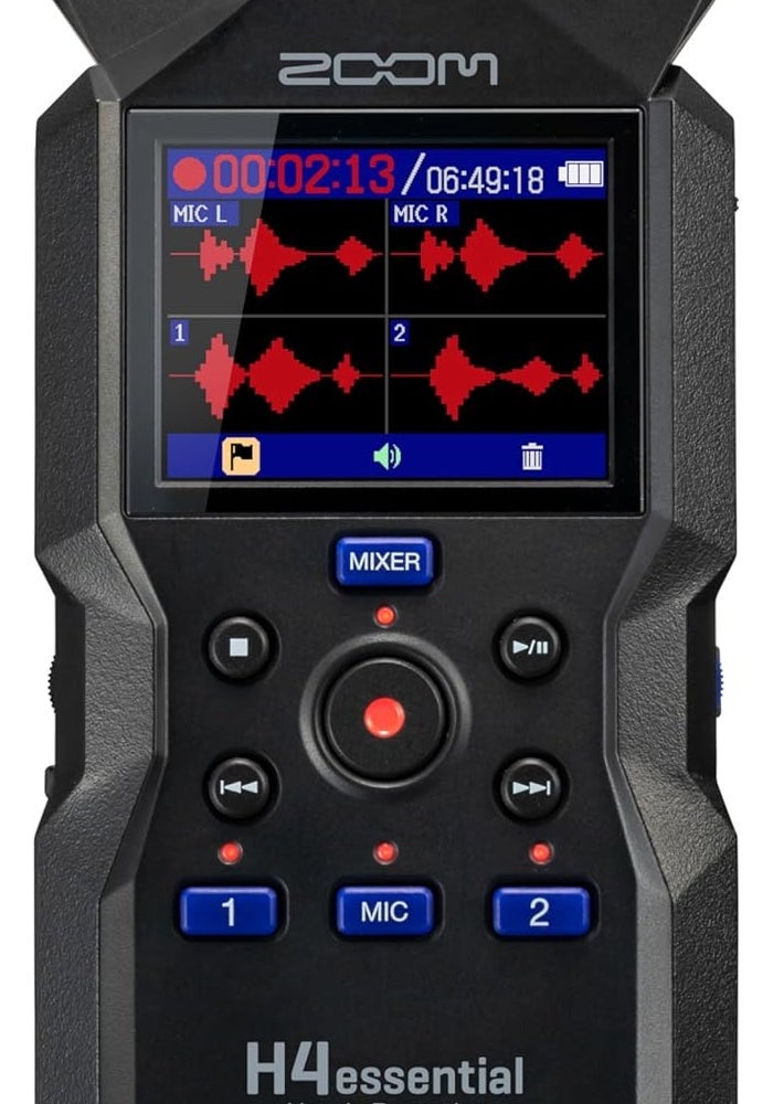 ZOOM مسجل الصوت الاحترافي Zoom H4essential مع تشغيل 4 مسارات وموصل USB-C - Image 1