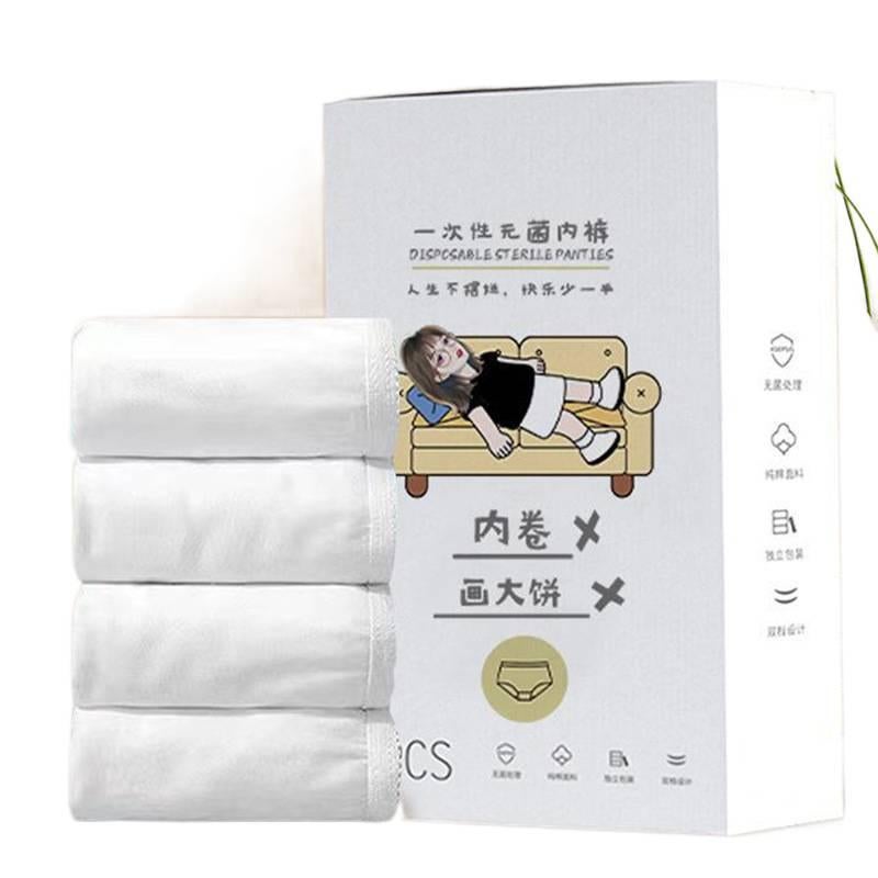 7 Pack Disposable Underwear Women High Waist Maternity Postpartum Sterile Travel Cotton Size 4XL for Desk Setup - Image 1