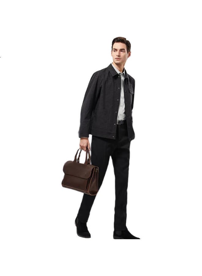 FIRS Men'S Printed Jacket Spring Autumn Fashion Business Casual Commuting Work Button-Down Cardigan Turn-Down Collar Men'S Short Outerwear - Image 2