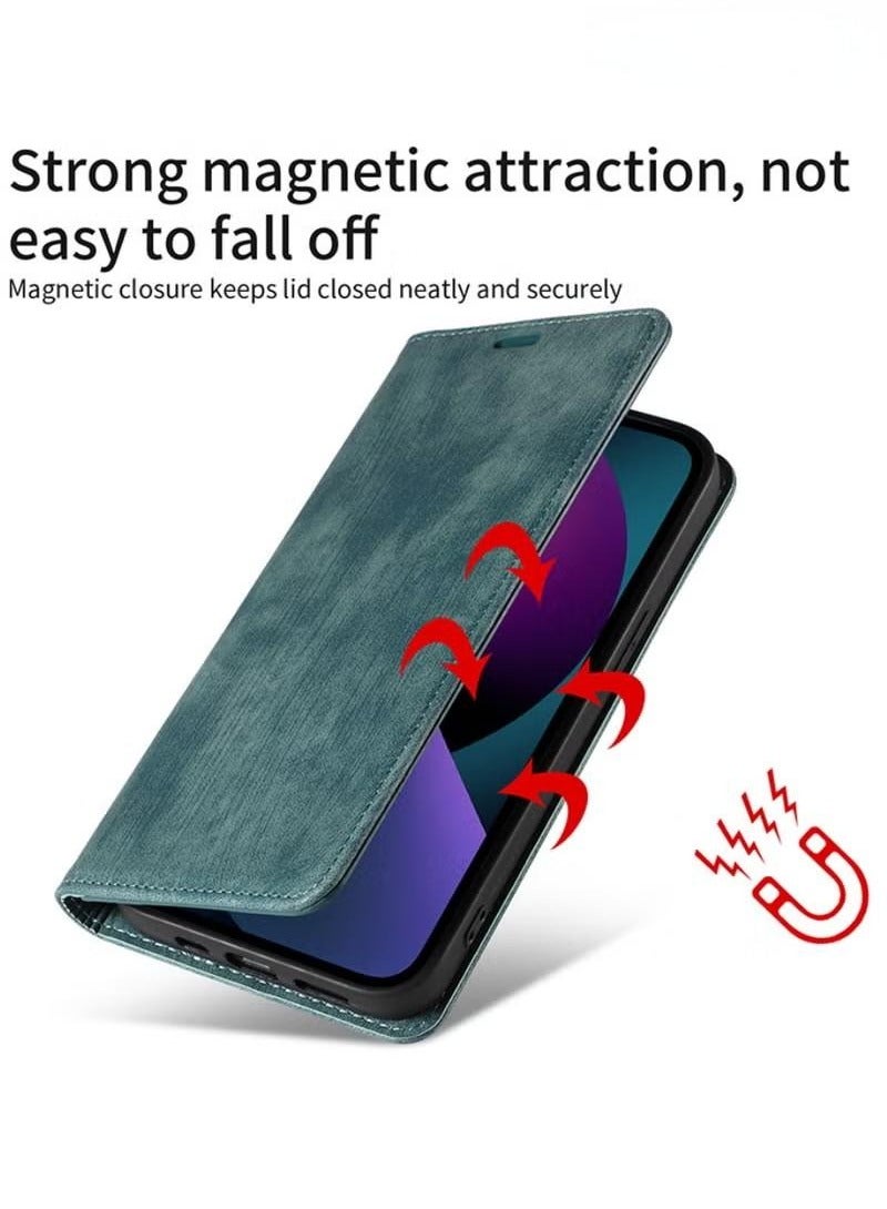 لحافظة Samsung Galaxy S24 Ultra ، غطاء محفظة جلدية فاخرة ، جراب محفظة جلدية بتصميم كلاسيكي مع فتحة بطاقة وحافظة قابلة للطي بوجه مغناطيسي لغطاء هاتف Galaxy S24 Ultra مقاس 6.8 بوصة - Image 2