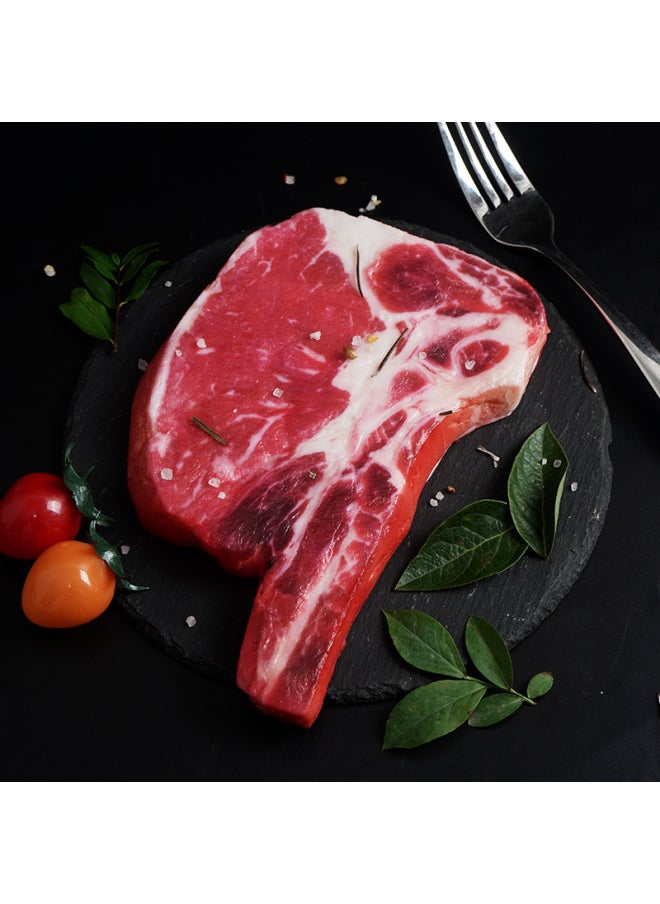 Generic - Raw Steak Model Fake Fresh Meat Props Western Cold And Beef Snowflake Tomahawk Denim Bone Barbecue Slices Western Food Ornaments-Color:T Bone Beef Slices (3 Pieces Per Bag) - Image 1