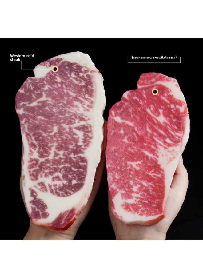 Generic - Raw Steak Model Fake Fresh Meat Props Western Cold And Beef Snowflake Tomahawk Denim Bone Barbecue Slices Western Food Ornaments-Color:T Bone Beef Slices (3 Pieces Per Bag) - Image 1