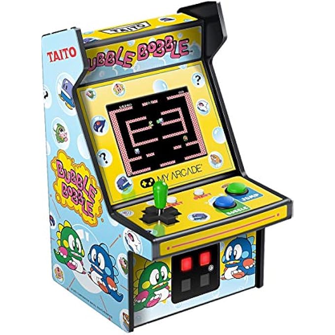 BUBBLE BOBBLE MICRO PLAYER 15CM COLLECTABLE PORTABLE HANDHELD VIDEO GAME - Image 1
