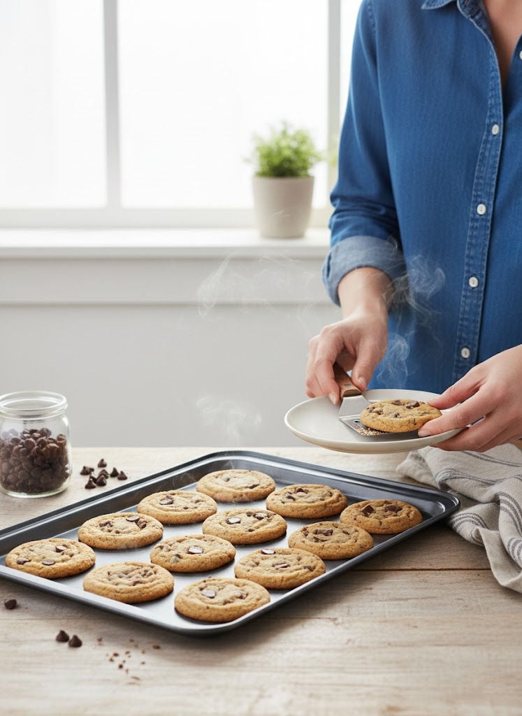 Trust Carbon Steel non-stick Rectangular Cookie Sheet Grey Large 47x31.5x2cm - Image 1