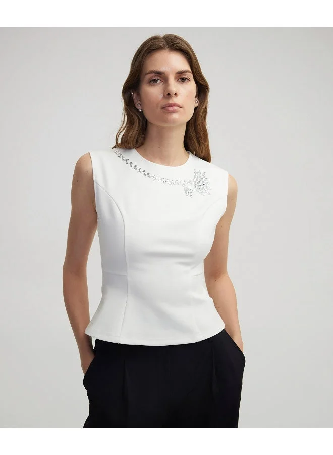 ابيكول Rhinestone Blouse