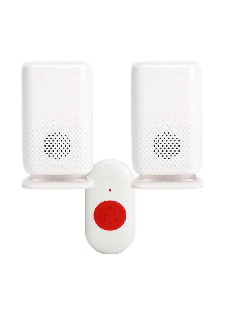 Healife Wireless nursing call button call bell alarm button call light system suitable for home/elderly/patient nurse alarm system 1 waterproof transmitter 2 portable receivers  - Image 1