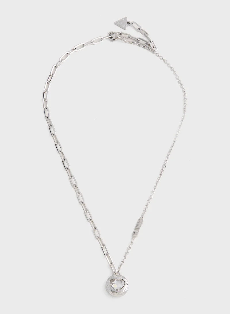 GUESS Pendent Drop Detail Long Necklace