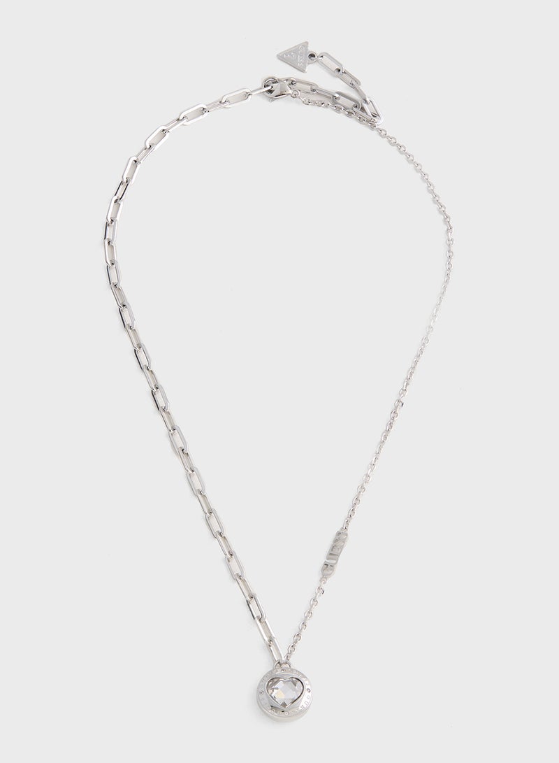 GUESS Pendent Drop Detail Long Necklace - Image 1